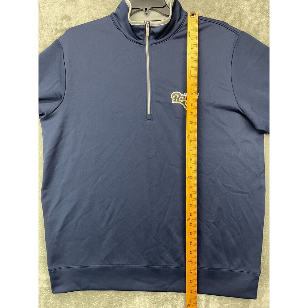 Antigua Men's 1/4‎ Zip Pullover Los Angeles Rams NFL XL Navy Blue Polyester - Picture 3 of 8